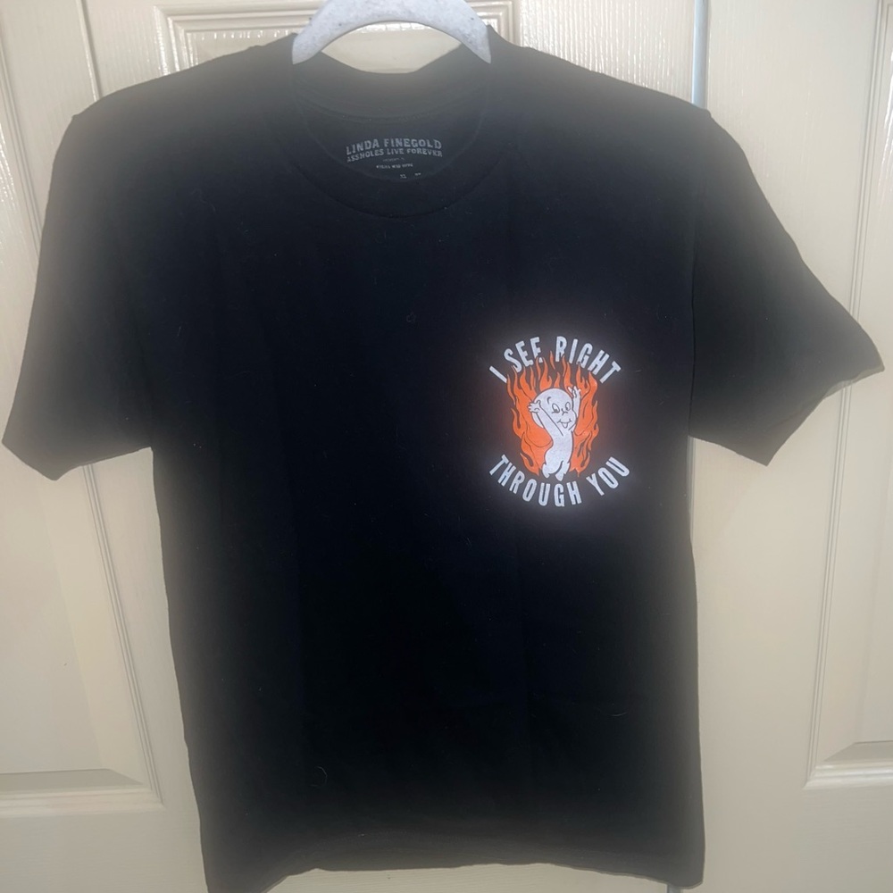 ALF Linda Finegold 100% Cotton “I see right through you” ghost shirt small